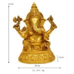 Majestic Brass Lord Ganesha Idol BR-292-A - Image 4