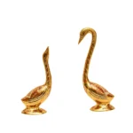 Handcrafted Mini Brass Swan Pair – Elegant Home Decor Set - BR-297-A