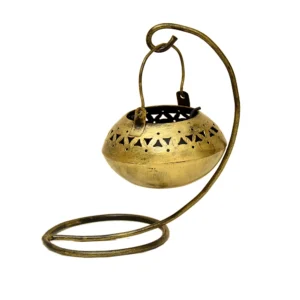 Vintage Hanging Metal Lantern with Stand – Antique Finish – I-183-A