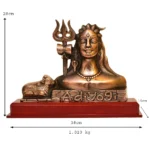 Adiyogi Shiva Idol with Nandi Antique  Finish G-219-A - Image 4