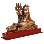 Adiyogi Shiva Idol with Nandi Antique  Finish G-219-A - Image 3