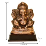 Lord Ganesha Idol Vighnaharta in Antique Finish G-235-A - Image 4