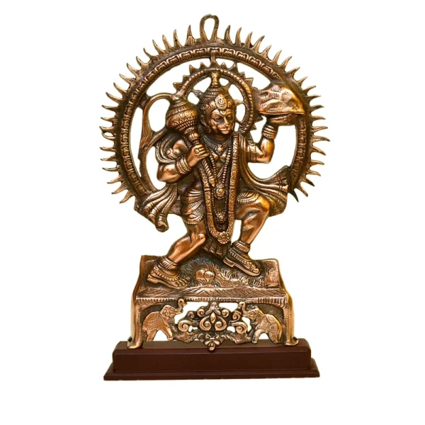 Hanuman with Sanjeevani Mountain Divine Idol | Symbol of Devotion & Strength - G-215-A - Image 1