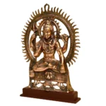 Lord Shiva Idol Seated Mahadev Statue Antique Finish Wall Decor G-218-A - Image 2