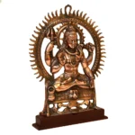 Lord Shiva Idol Seated Mahadev Statue Antique Finish Wall Decor G-218-A - Image 3