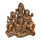 Shiva Parivar Idol | Lord Shiva Family Finish Sculpture | Decorative Spiritual Statue - G-224-A