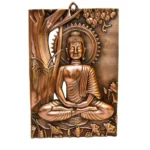 Handcrafted Buddha Wall Art Sculpture – Antique Bronze Finish - G-229-A