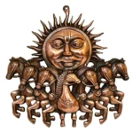 Handcrafted Surya Dev Wall Hanging (Bronze Finish) - G-226-B