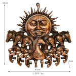 Handcrafted Surya Dev Wall Hanging (Bronze Finish) G-226-B - Image 5