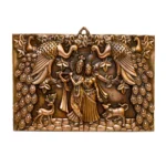 Radha Krishna Wall Hanging – Antique Bronze Finish with Peacock Motif - G-230-A