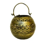 Handcrafted Vintage Metal Lantern – Antique Golden Finish – I-178-A