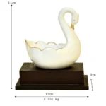 Elegant White Swan Decorative Bowl Showpiece F-108-W - Image 5