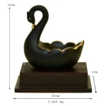 Elegant Black Swan Decorative Candle Holder F-108-B - Image 5