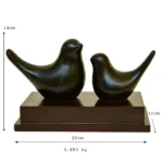 Minimalist Twin Birds Decorative Showpiece Symbol of Love & Togetherness F-109-B - Image 4