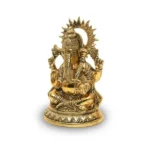 CraftEarth Metal Lakshmi-Ganesha Golden Pair W-3-A - Image 2
