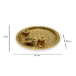 Traditional Pooja Thali with Intricate Engraving W-66-A - Image 4