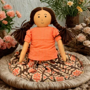 Traditional Desi Girl Soft Doll – Handcrafted Fabric Doll for Kids - GD-2