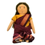 Handcrafted Fabric Doll in Traditional Saree “Amma” Inspired Soft Toy GD-8 - Image 6