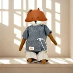 Handmade Fabric Animal Doll “Kutty Fox” in Casual Kurta Set GD-14 - Image 8
