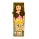 Handmade Fabric Doll in Floral Dress Soft, Washable & Gift-Ready GD-4 - Image 3