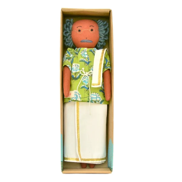 Handmade Thatha Doll – Traditional South Indian Grandfather Soft Toy for Kids - GD-11 - Image 5