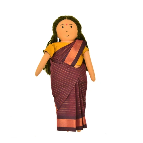 Handcrafted Fabric Doll in Traditional Saree “Amma” Inspired Soft Toy GD-8