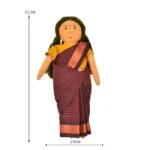 Handcrafted Fabric Doll in Traditional Saree “Amma” Inspired Soft Toy GD-8 - Image 4