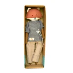 Handmade Fabric Animal Doll “Kutty Fox” in Casual Kurta Set GD-14 - Image 3