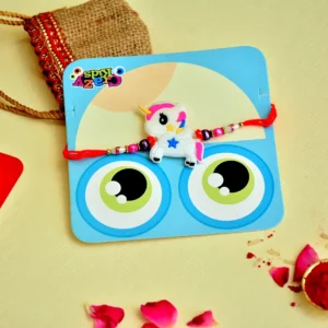 Unicorn Theme Kids Rakhi, Cute & Colorful Rakhi for Little Brothers - RK-7