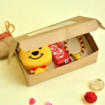 Pooh Rakhi Gift Pack for Kids - RK-28 | Cute Bracelet Rakhi with Chocolate & Coin Pouch - Image 4