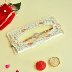 Classic Designer Rakhi – RK-54 | Multicolor Thread with Pastel Enamel & Metallic Beads - Image 2