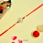 Blessed Ganesha Pure Silver Rakhi – RK-121 | Silver Charm on Sacred Red Thread for Auspicious Protection - Image 3