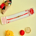 Traditional Beaded Rudraksha Rakhi with Red Thread – RK-154 - Image 2