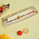 Ganesha Rakhi with Pearl & Bead Work - RK-156 - Image 2