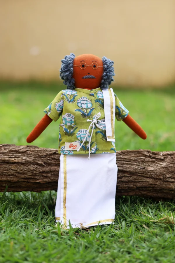 Handmade Thatha Doll – Traditional South Indian Grandfather Soft Toy for Kids - GD-11 - Image 3