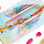 Handcrafted Designer Multicolor Beaded Rakhi – RK-1 - Image 4