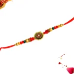 Handcrafted Designer Multicolor Beaded Rakhi – RK-3 - Image 4