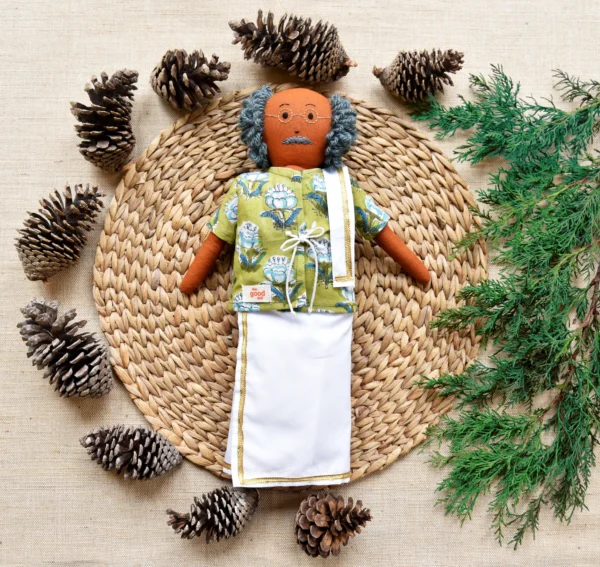 Handmade Thatha Doll – Traditional South Indian Grandfather Soft Toy for Kids - GD-11 - Image 2