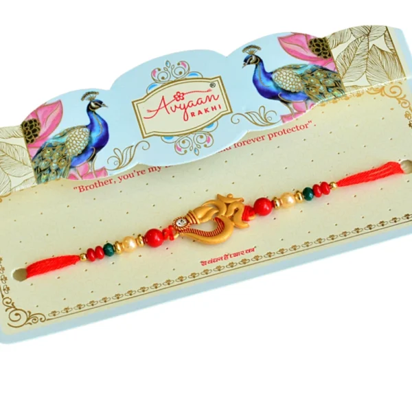 Divine OM Rakhi – RK-65 | Thread of Tradition & Trust - Image 4