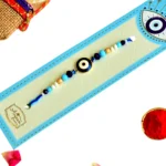 Blue Evil Eye Rakhi – RK-85 | Stylish Rakhi with Beads & Nazar Suraksha Charm for Brother - Image 4
