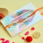 Handcrafted Designer Multicolor Beaded Rakhi – RK-1 - Image 2