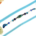 Vibrant Enamel Evil Eye Rakhi – RK-89 | Artistic Nazar Design with Multicolor Beads & Blue Thread for Brother - Image 4