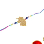 Dreamy Unicorn Charm Rakhi – RK-94 | Pastel Thread Rakhi for Kids - Image 4