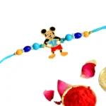 Mickey Mouse Kids Rakhi with Bright Beads and Cartoon Charm - RK-11 - Image 5