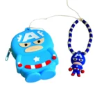 Captain America Rakhi Gift Pack for Kids - RK-29 | Superhero Bracelet Rakhi with Chocolate & Coin Pouch - Image 6