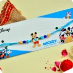 Mickey Mouse Kids Rakhi with Bright Beads and Cartoon Charm - RK-11