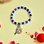 Captain America Charm Bracelet Rakhi for Boys - RK-16