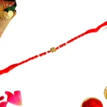 Minimal Elegance Rakhi – RK-108 | Star Charm in Red & Pearl Beads - Image 4