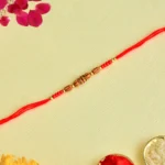 Traditional Beaded Rudraksha Rakhi with Red Thread – RK-154