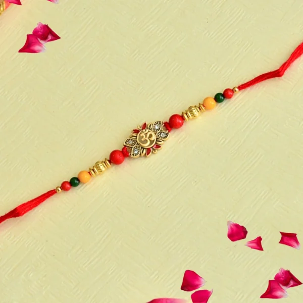 Spiritual Om Rakhi – RK-64 | Perfect Blend of Tradition & Festivity - Image 1